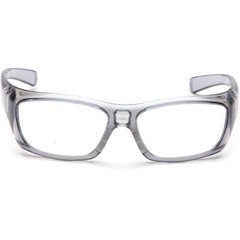 Pyramex Emerge Safety Glasses Readers Gray Frame Clear Full Magnifying Lens