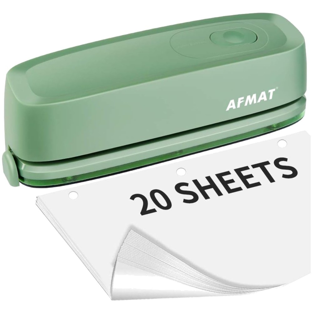 Electric 3 Hole Punch, 20-Sheet, Effortless Punching