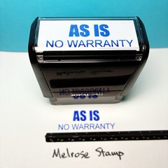 As Is No Warranty Rubber Stamp Blue Ink Self Inking Ideal 4913