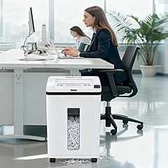 200-Sheet Auto Feed Paper Shredder 22L Micro Cut 40 Min Non-Stop for Office Home