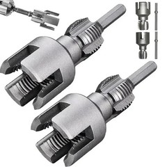 2pcs Integrated Internal & External Pipe Threading-Tool,PVC Pipe Threader Kit