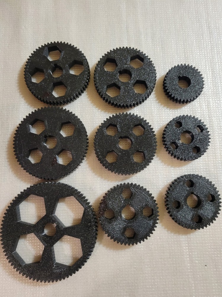 Full set of 9 change gears for Harbor Freight metal mini lathe.