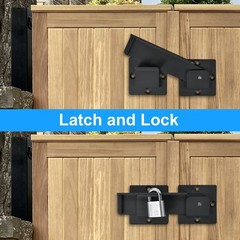7.5″ Flip Gate Latch Lock with Padlock Hole, 4mm Heavy Duty Aluminum Alloy Ad…