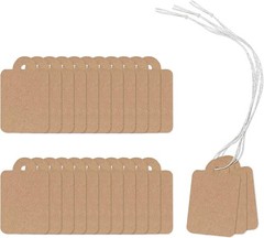 Kraft Price Tags 200pc Blank Writable Strung Labels Small Jewelry Clothing Craft