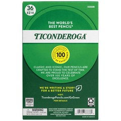 Ticonderoga My First Wood-Cased Pencils, 2 HB, 36 Count (Pack of 1), Yellow
