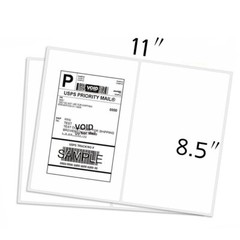 2000 8.5×5.5 Half Sheet Shipping Labels Rounded Corner Self Adhesive 2 Per Sheet