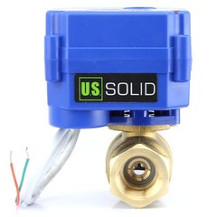 U.S. Solid 1/2″ NPT Motorized Ball Valve N/C 9V 12V 24V AC/DC 2-Wire Brass