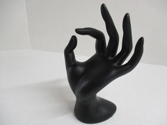 Hand Mannequin Black Display Unisex Solid Strong Still Finger Palm Ok Gesture