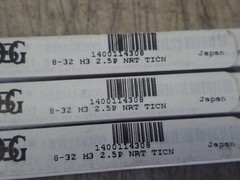 3 Qty. OSG 1400114308 Thread Forming Tap, #8-32, Bottoming, TiCN, 0 Flutes