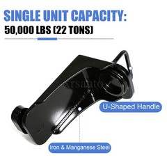 Pair Heavy Duty Shipping Container Jack Lug Leveler U-Shaped Handle 50000LBS