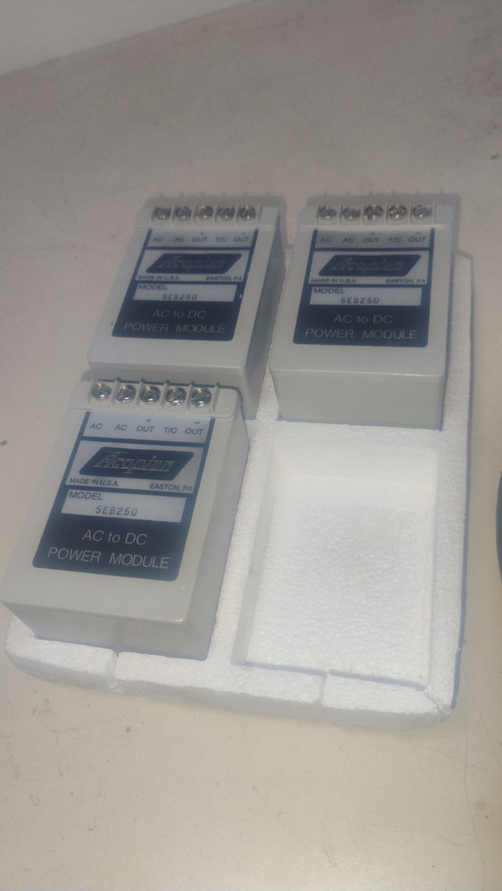 Bundle Three New Acopian 5EB250 AC to DC Power Modules In: 115vac Out: 5vdc/2.5A