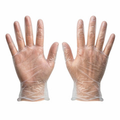 1000 Pcs Latex and Powder Free Vinyl Gloves 3 Mil 2XL, Clear, Disposable