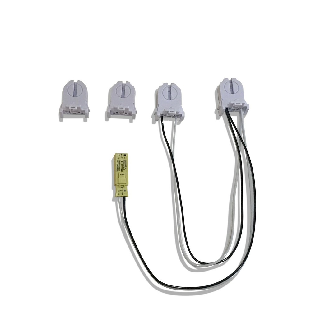 Wiring Harness RetroFit Conversion Kit for T8 LED Tubes Single End Power 2 bulbs