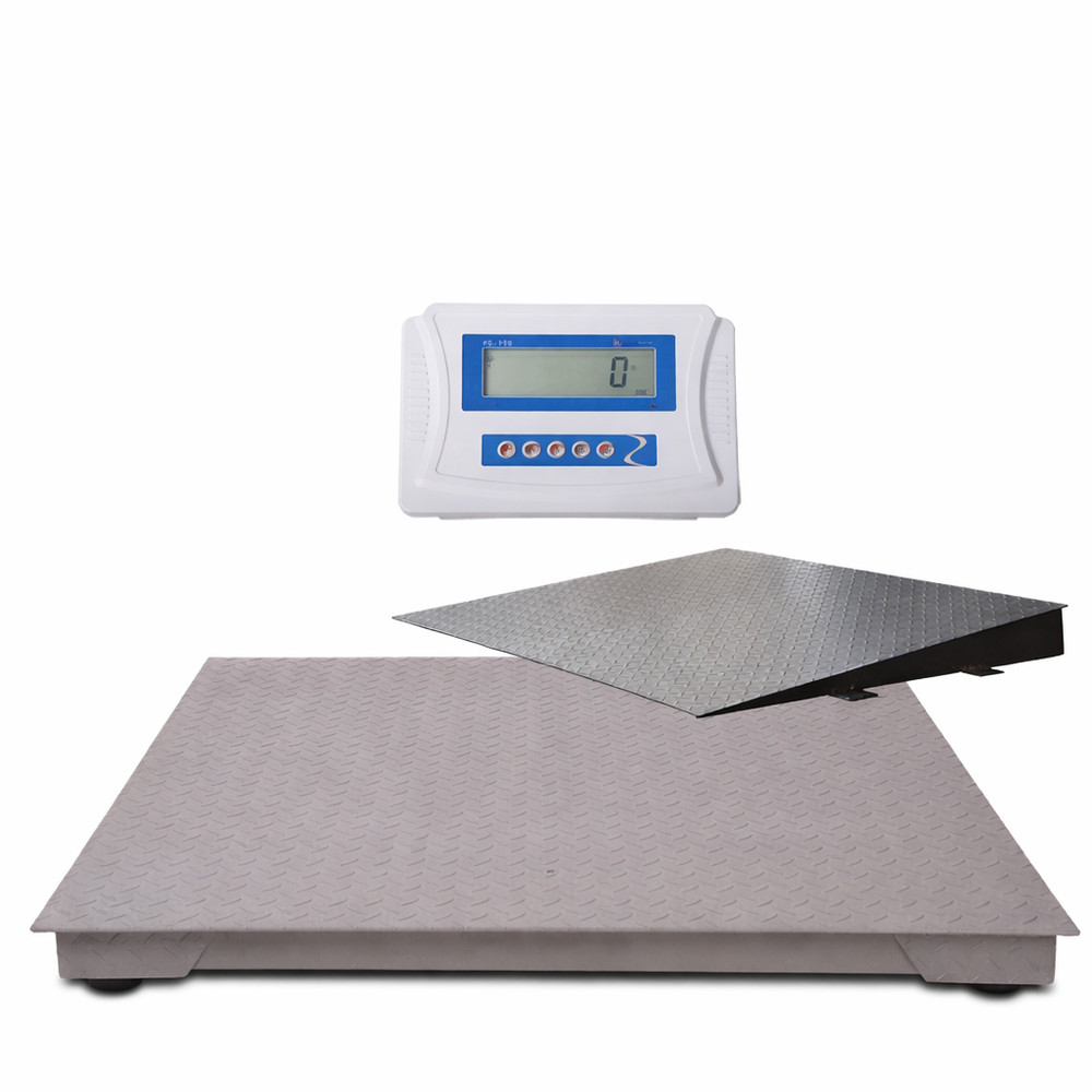 Prime Scale 48×48 Floor Scale 5000 lb Industrial Platform w Indicator Ramp
