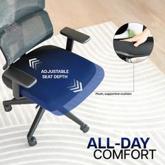 VIVO Ergonomic Mesh Office Chair with Lumbar Support, Adjustable Height, Black