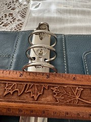 Franklin covey Vintage Aurora Full Grain Italian Leather Compact Blue Mirage