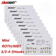 10-100Pack Orthodontic Dental Brackets Braces Mini Roth MBT.022 Slot Hooks 345/3