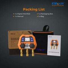 Elitech Digital Manifold Gauge App Control AC Pressure Gauges, ARTEMIS DMG-4B