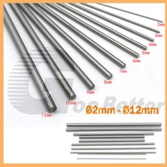 Silver Steel Ground Shaft Rod Round 2mm 3mm 4mm 5mm 6mm 7mm 8mm 9mm 10mm 12mm