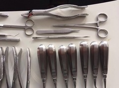 32 Pcs ORAL DENTAL EXTRACTION SURGERY EXTRACTING ELEVATORS FORCEPS INSTRUMENTS