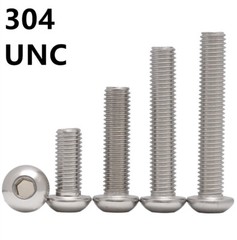 304 Stainless Steel Hex Socket Bolt Button Head Screws 2# 4# 6# 8# 10# 1/4 5/16