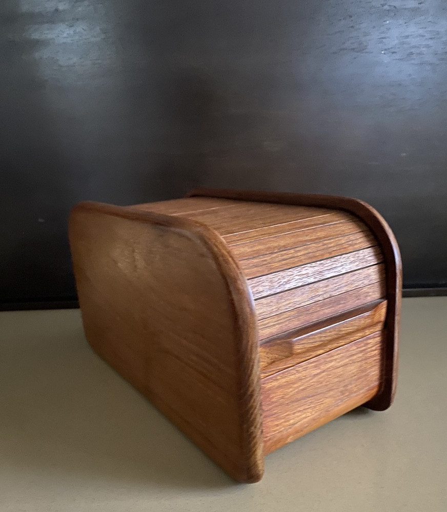 Teak Wood Roll Top Tambora Box from Thailand