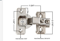 Silverline Face Frame Concealed Euro 105Deg Self Closing Compact 25 Pack