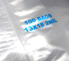 13×18 Bags Reloc Zippit Clear 2 Mil Reclosable Large Jumbo Size 13″x18″ 100 Pc