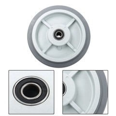 4 Pack 8″ Caster Wheels Replace Polyurethane 1/2″ Axle Hole 900 Pounds Gray