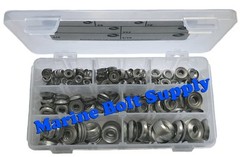 Stainless Steel Finishing Cup Washer Assortment Kit (Sizes #4 to 5/16″)