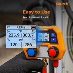 Elitech Digital Manifold Gauge for HVAC, Refrigeration & AC Systems – Support…