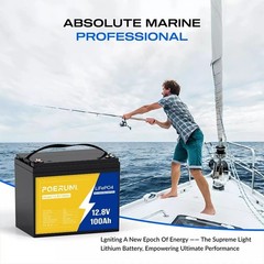 12V 100Ah LiFePO4 Lithium Battery BMS Deep Cycle for RV Marine Solar Off-grid