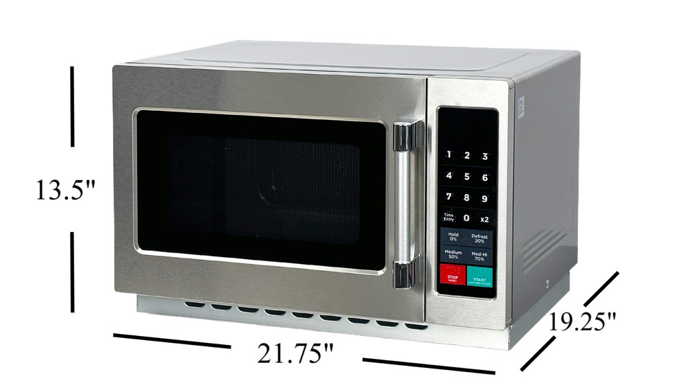 Midea 1.2 cu ft 1000W Touch Pad Control Commercial Microwave Oven Restaurant