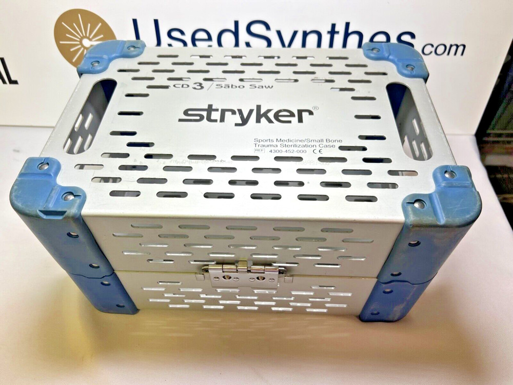 Stryker 4300-452-000 CD3 Sabo Saw Sports Medicine/Trauma Sterilization Case