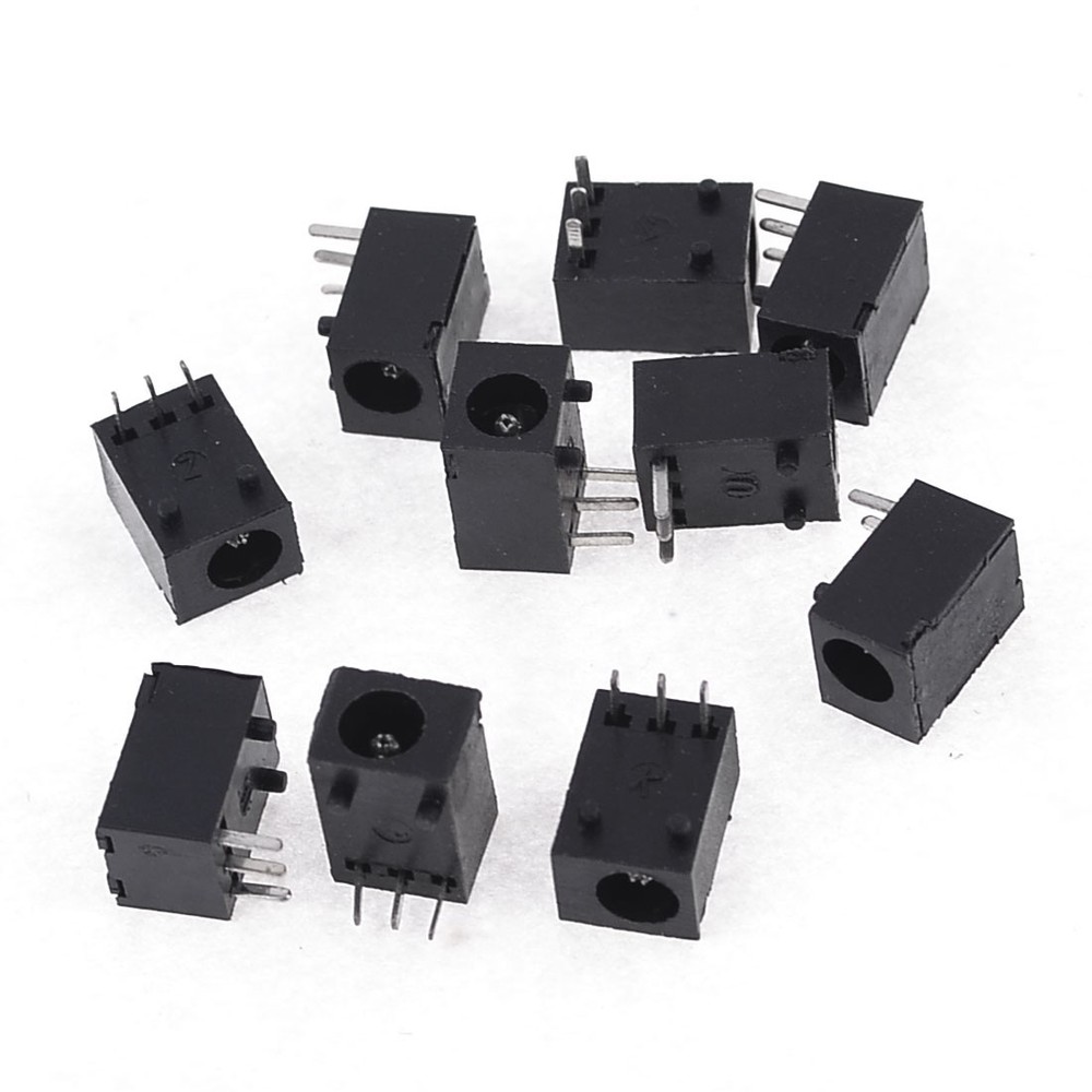 10 Pack 3.5mm Dia PCB DC Power Jacks Sockets Charge Ports