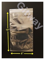 6″ x 10″ Reclosable Resealable Zip Top Lock Bag Clear Plastic 6×10″ Bags 2 ML