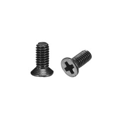 M2.5 x 6mm Phillips Flat Head Screws Carbon Steel Machine Screws Black 150pcs
