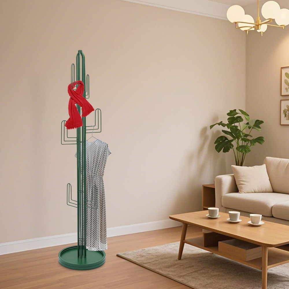 Clothing Rack Stand Freestanding Coat Rack Cactus Shape Clothing Stand