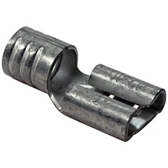 (100) 8 Gauge Non Insulated Female Quick Disconnect .250 Wire Terminal Connector