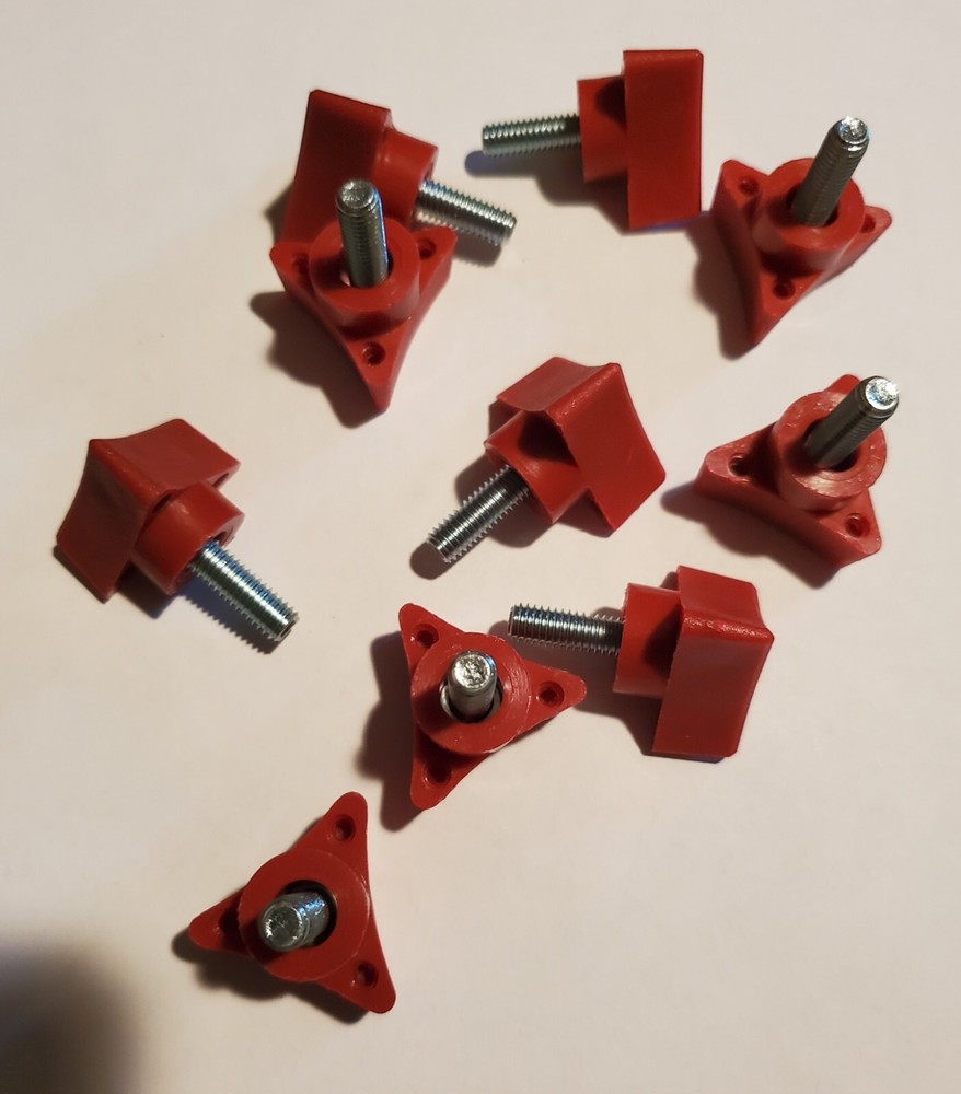 M6X15 Plastic Knob Thumb Screw Tee Wing NEW 10 pack Red 516684