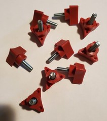 M6X15 Plastic Knob Thumb Screw Tee Wing NEW 10 pack Red 516684