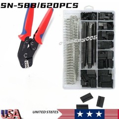620Pcs Assorted 2.54mm Dupont Wire Cable Jumper Header Connector Kit & M/F Crimp