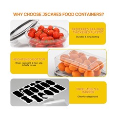 52 PCS Food Storage Containers with Lids Airtight (26 Lids & 26… FAST USA SHIP