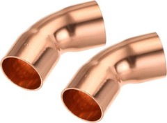 5/8 Inch 45 Degree Elbow Copper Fittings for HVAC, Pack of 2