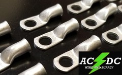 (2) 4 AWG Ring 3/8″ Hole Terminal Lug Tin Plated Copper Cable lug Gauge