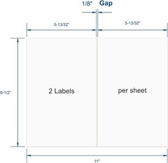 Shipping Labels with Self Adhesive, Square Corner, 200 Labels, Matte White