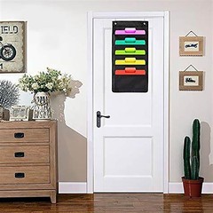 Wall File Organizer 5 Pocket Oxford Cloth Hanging Chart Office Home