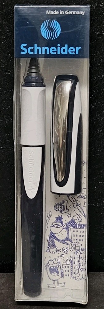 Schneider Ray Cartridge Rollerball Pen, Blue Ink, Dark Blue/Light Gray RS18703