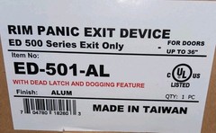 Taco ED 500 Series Aluminum Grade 1 Commercial 36 in. Rim Panic Exit Device