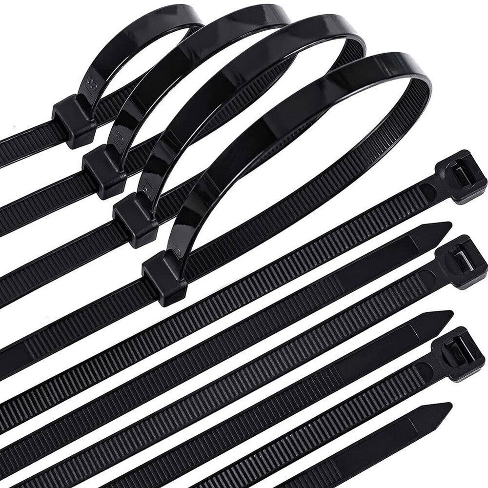 100 BLACK CABLE ZIP TIES Heavy Duty UV Resistant UL 4″ 6″ 8″ 12″ 15″ 18″ 24″ 36″